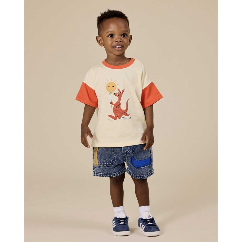 Goldie + Ace Primary Pop Noah Denim Shorts image number 1